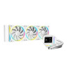 DeepCool LM360 Liquid CPU Cooler, 2.4" IPS Display, 360mm Radiator, 3x 120mm FL12 SE aRGB Fans, 2400 RPM Fan Speed, 66.23 CFM AirFlow, Hydro Bearing Type, White